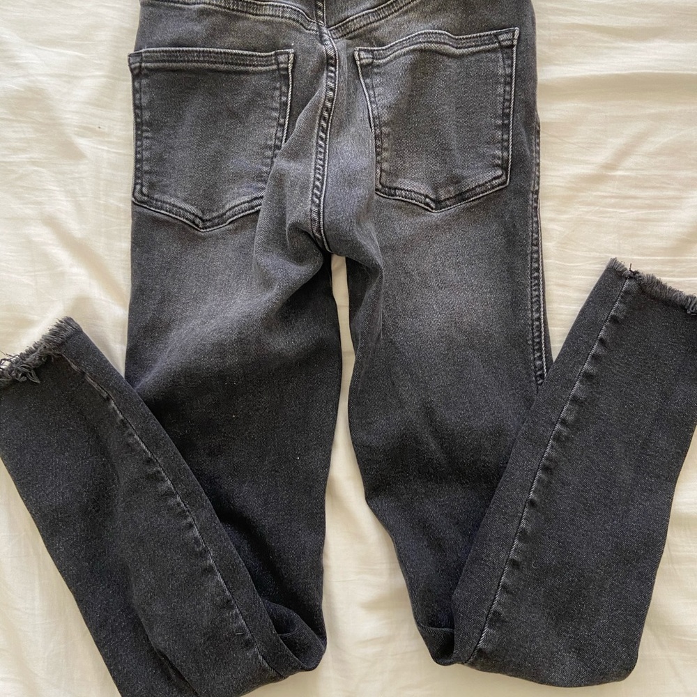 Free people black skinny raw hem jeans 26 EUC - Picture 5 of 5